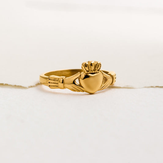 Eirin Apparel Claddagh Ring Women's Gold-Plated Claddagh Ring - ‘Suncrest’