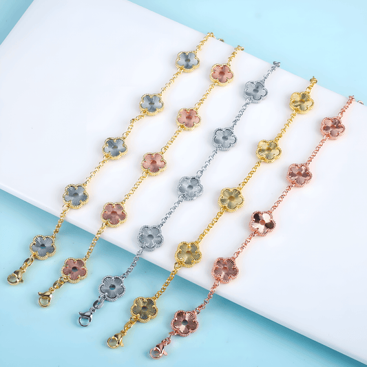 Eirin Apparel Clover Charm Bracelet Fleur of Solas Fiáin Fleur Clover Charm Bracelet