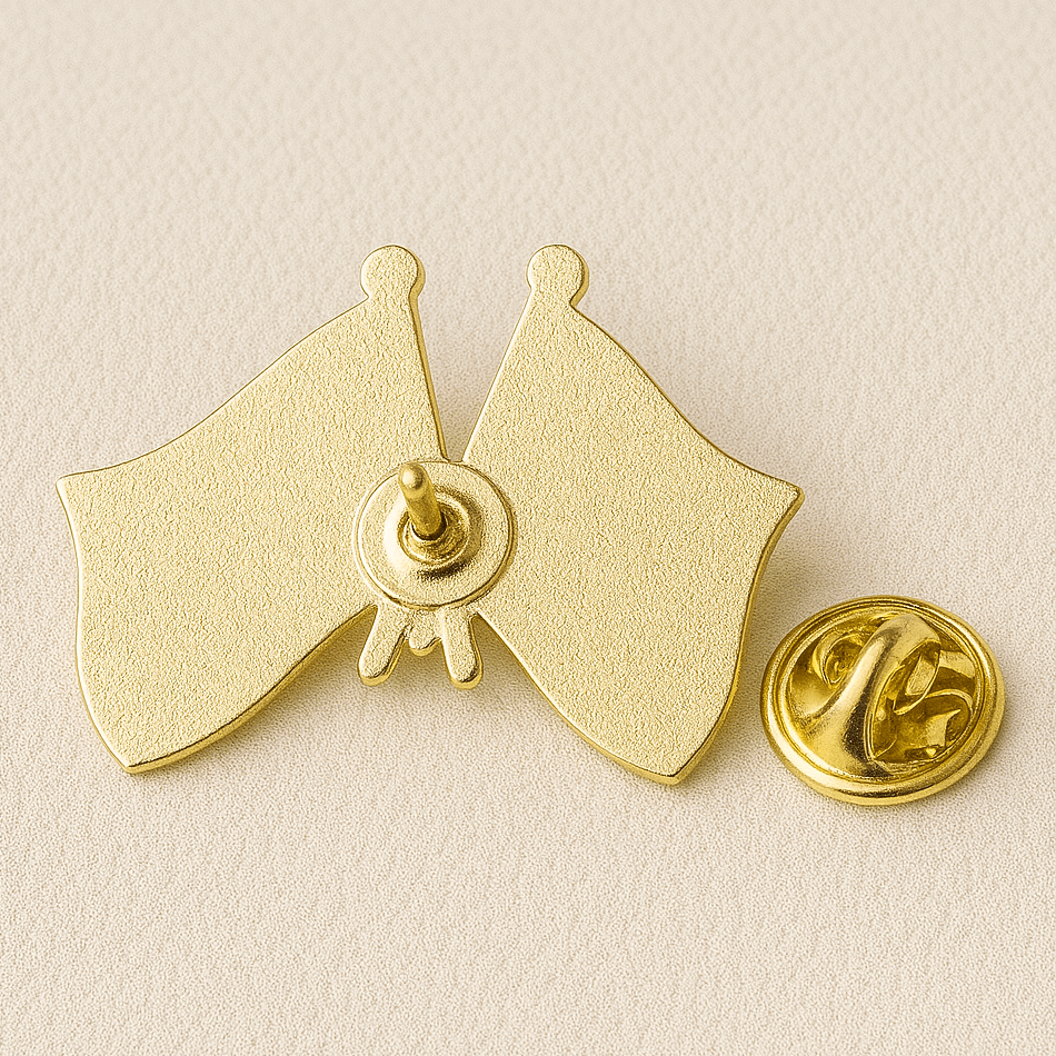 Eirin Apparel Double Flag Lapel Pin Brooch Ireland – EU Flag Lapel Pin Brooch Badge - Collector’s Edition