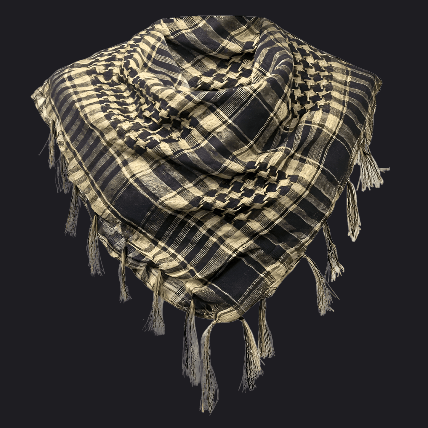 Eirin Apparel Keffiyeh Apricot Houndstooth Plaid Keffiyeh - Everyday Resistance Scarf
