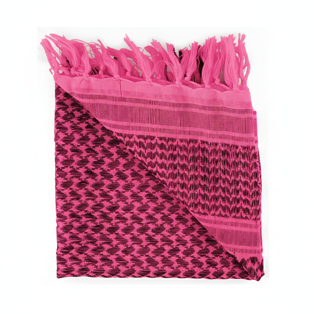 Eirin Apparel Keffiyeh Fuchsia Pink Cotton Keffiyeh Palestinian Scarf
