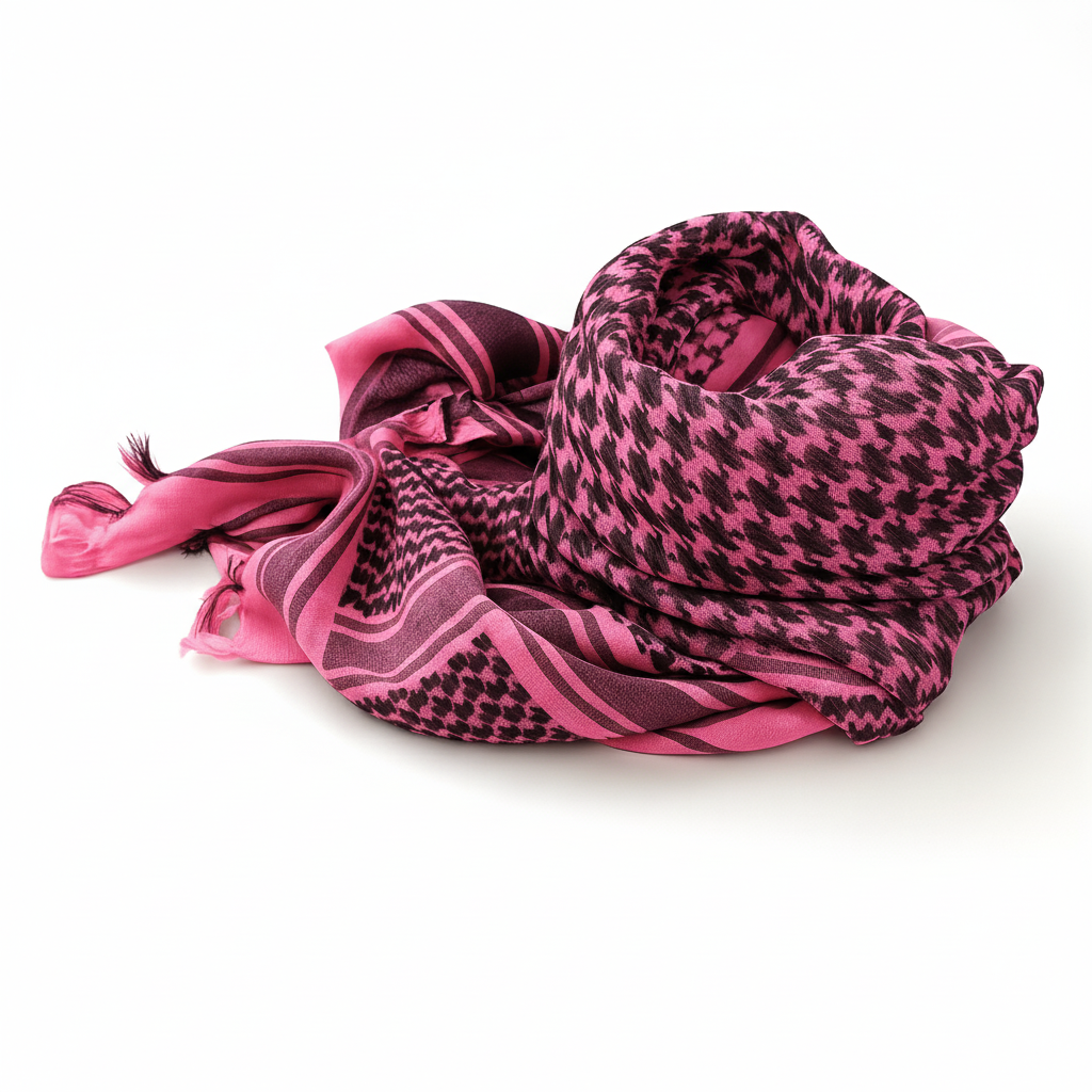 Eirin Apparel Keffiyeh Fuchsia Pink Cotton Keffiyeh Palestinian Scarf