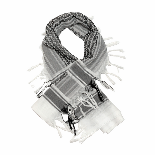 Eirin Apparel Keffiyeh Haifa Mist – Echo of the Ancestors Palestinian Keffiyeh (Collector’s Edition)