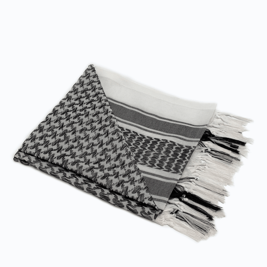 Eirin Apparel Keffiyeh Haifa Mist – Echo of the Ancestors Palestinian Keffiyeh (Collector’s Edition)