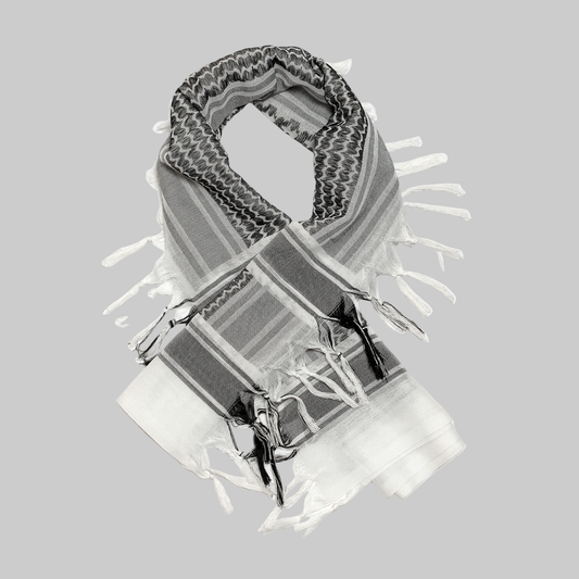 Eirin Apparel Keffiyeh Haifa Mist – Echo of the Ancestors Palestinian Keffiyeh (Collector’s Edition)