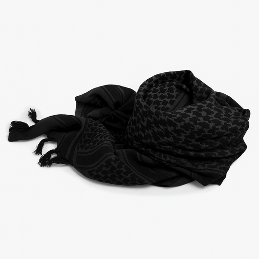 Eirin Apparel Keffiyeh Midnight Black Cotton Keffiyeh Palestinian Scarf