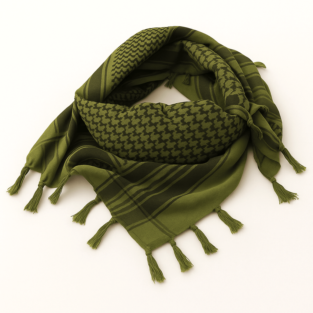 Eirin Apparel Keffiyeh Olive Green Cotton Keffiyeh Palestinian Scarf