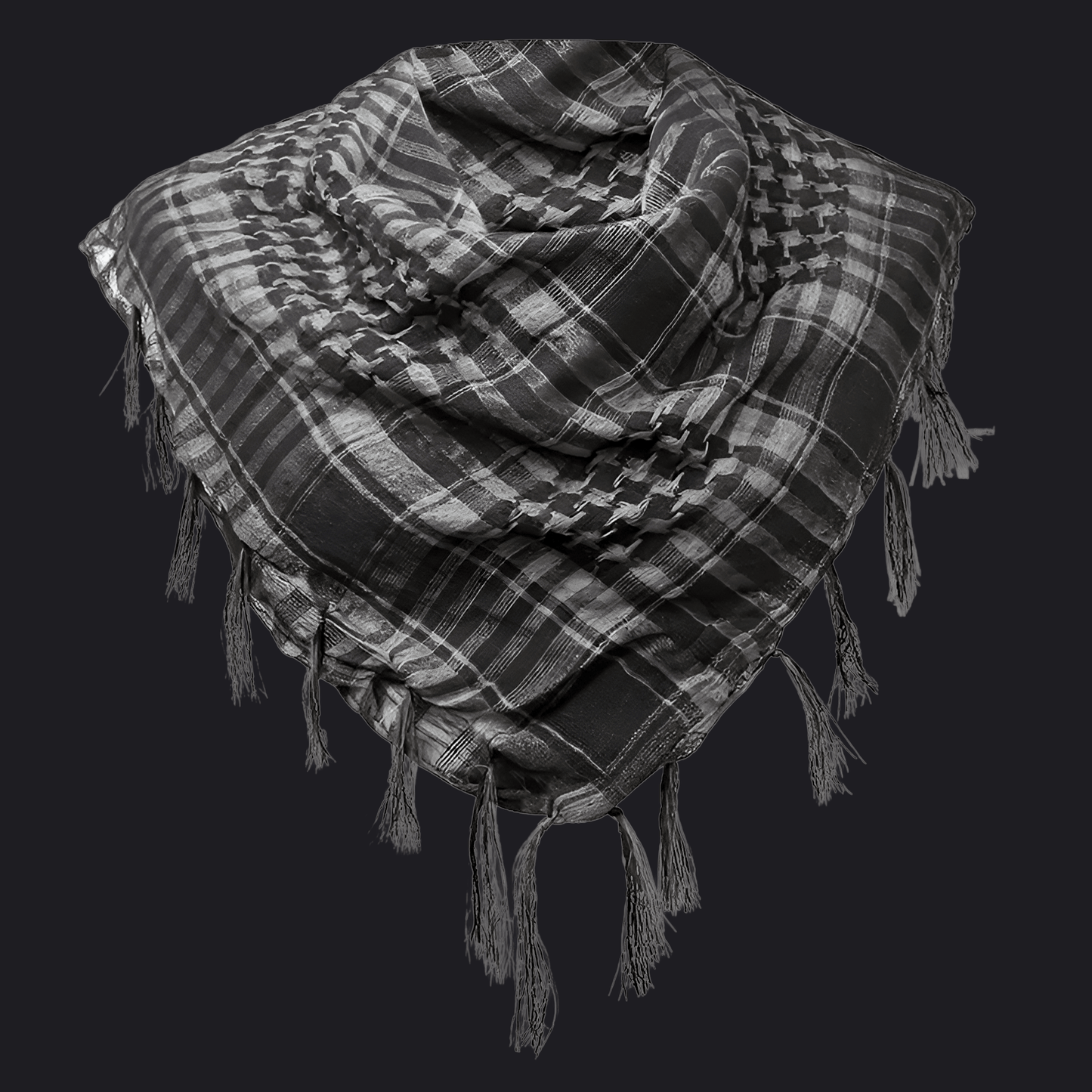 Eirin Apparel Keffiyeh Slate Houndstooth Plaid Keffiyeh - Everyday Resistance Scarf