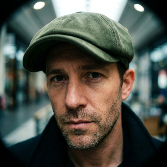 Eirin Apparel Men's Flat Cap ‘Belfast Crown’ Newsboy Flat Cap – Shipyard Green