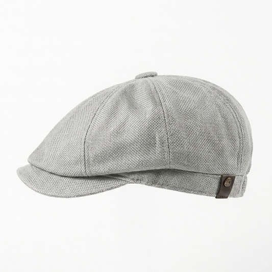 Eirin Apparel Men's Flat Cap ‘Belfast Crown’ Newsboy Flat Cap – Steel Grey