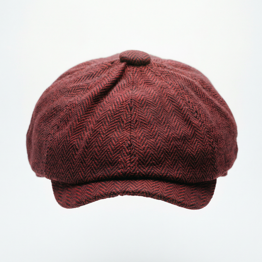 Eirin Apparel Men's Flat Cap 'Dockside' Newsboy Twill Cap – Brickworks Red