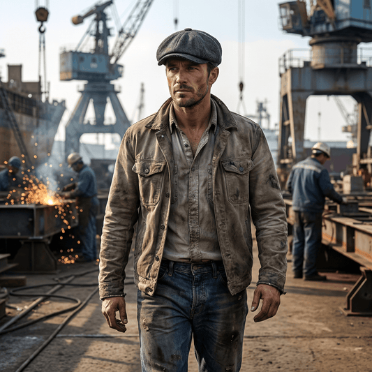 Eirin Apparel Men's Flat Cap Dockside Newsboy Twill Cap – Smokehouse Black