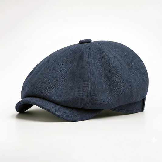 Eirin Apparel Men's Flat Cap Men’s ‘Belfast Crown’ Irish Flat Cap – Harbour Navy