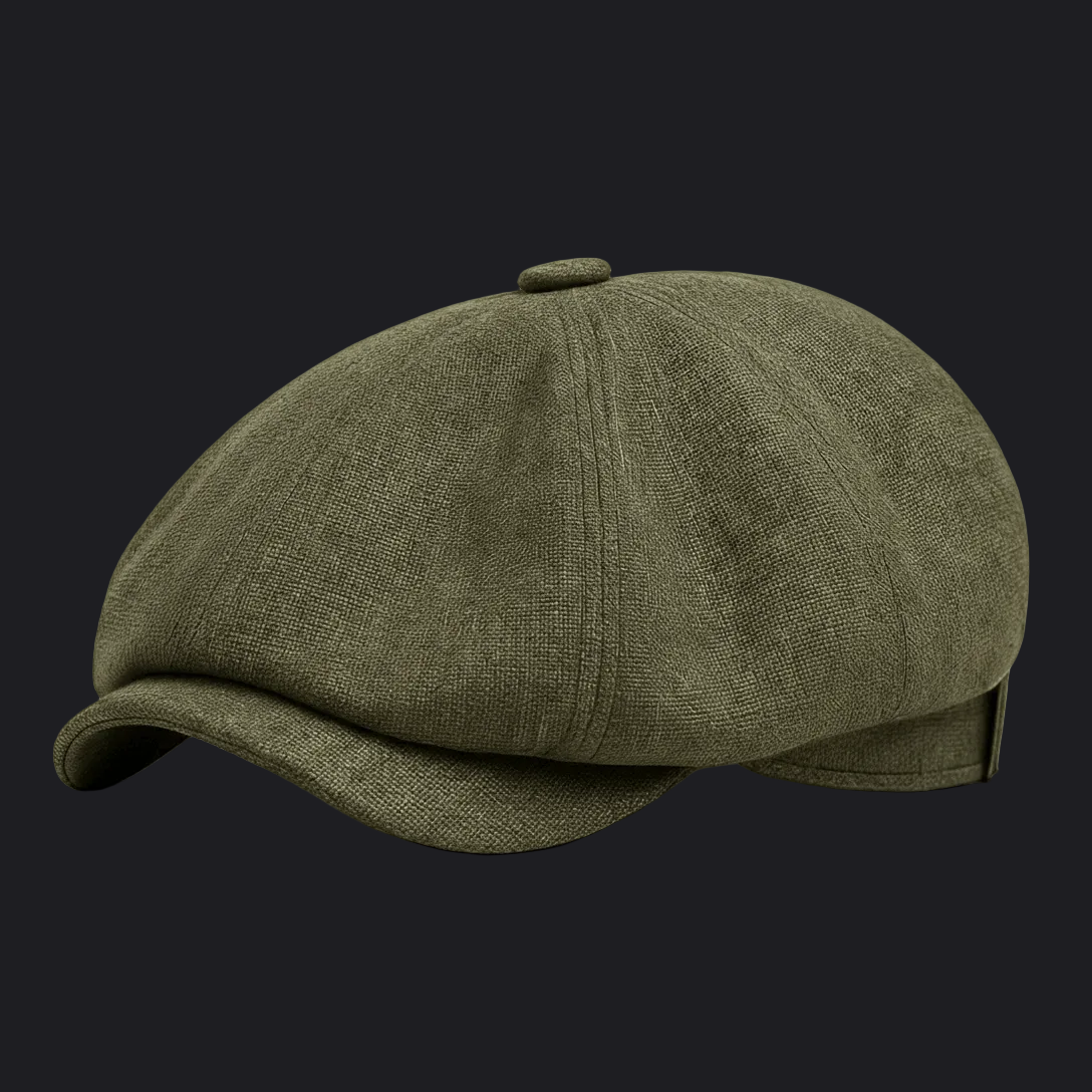 Eirin Apparel Men's Flat Cap Men’s ‘Belfast Crown’ Irish Flat Cap – Shipyard Green