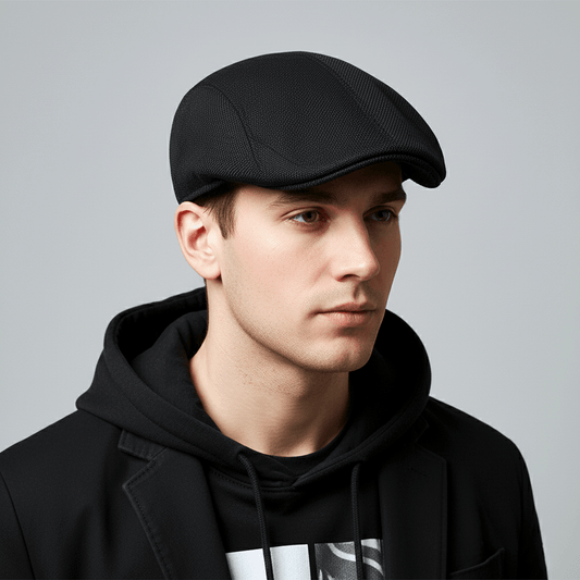 Eirin Apparel Men's Flat Cap Men’s ‘Everyday Irish’ Flat Cap – Coal Black