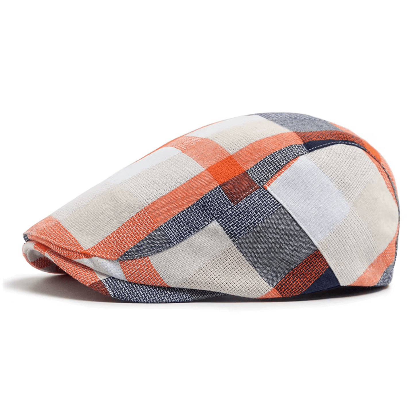 Eirin Apparel Men's Flat Cap Men’s ‘Modern Celt’ Flat Cap – Fíréin Rust Plaid Weave
