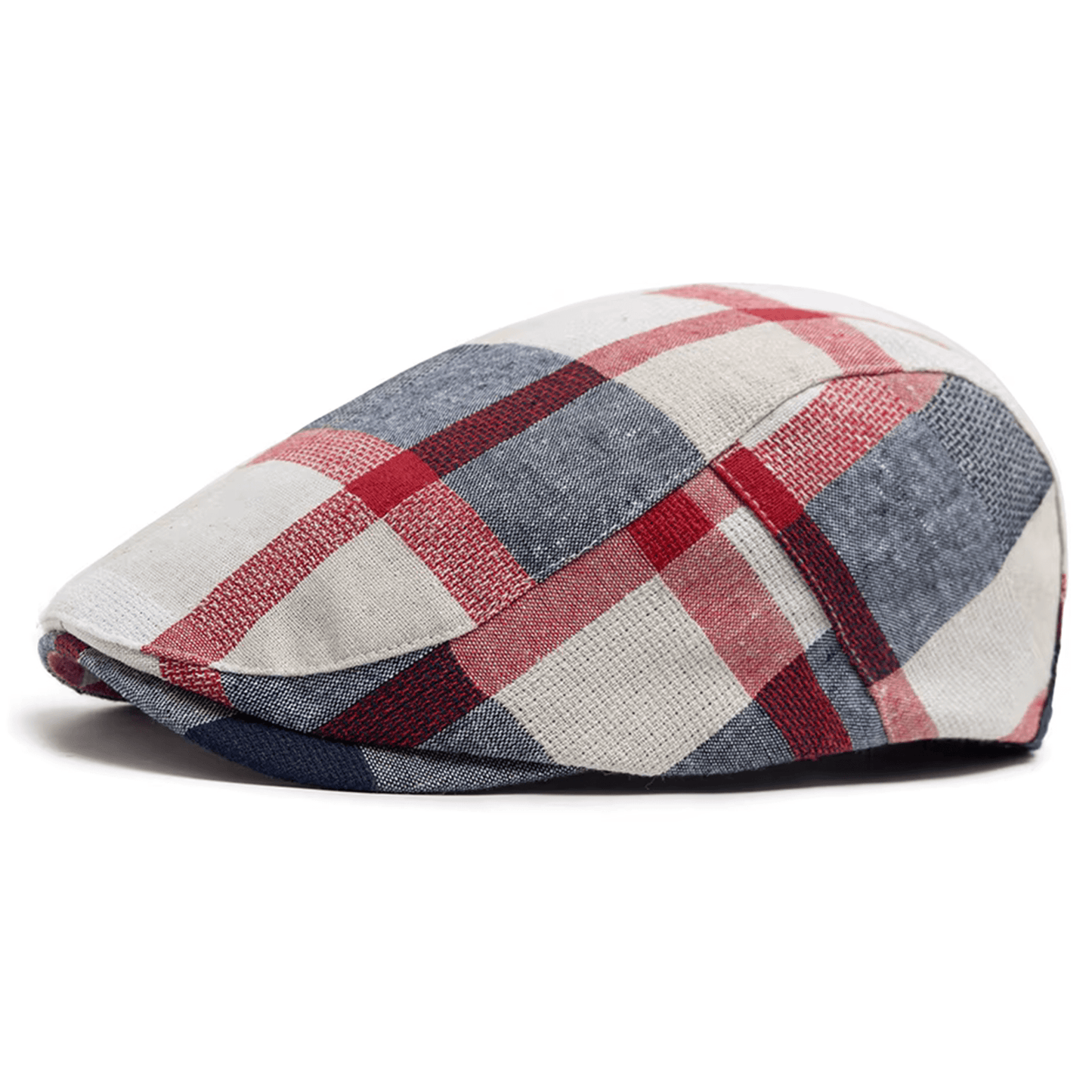 Eirin Apparel Men's Flat Cap Men’s ‘Modern Celt’ Flat Cap – Rebel Red Plaid Weave
