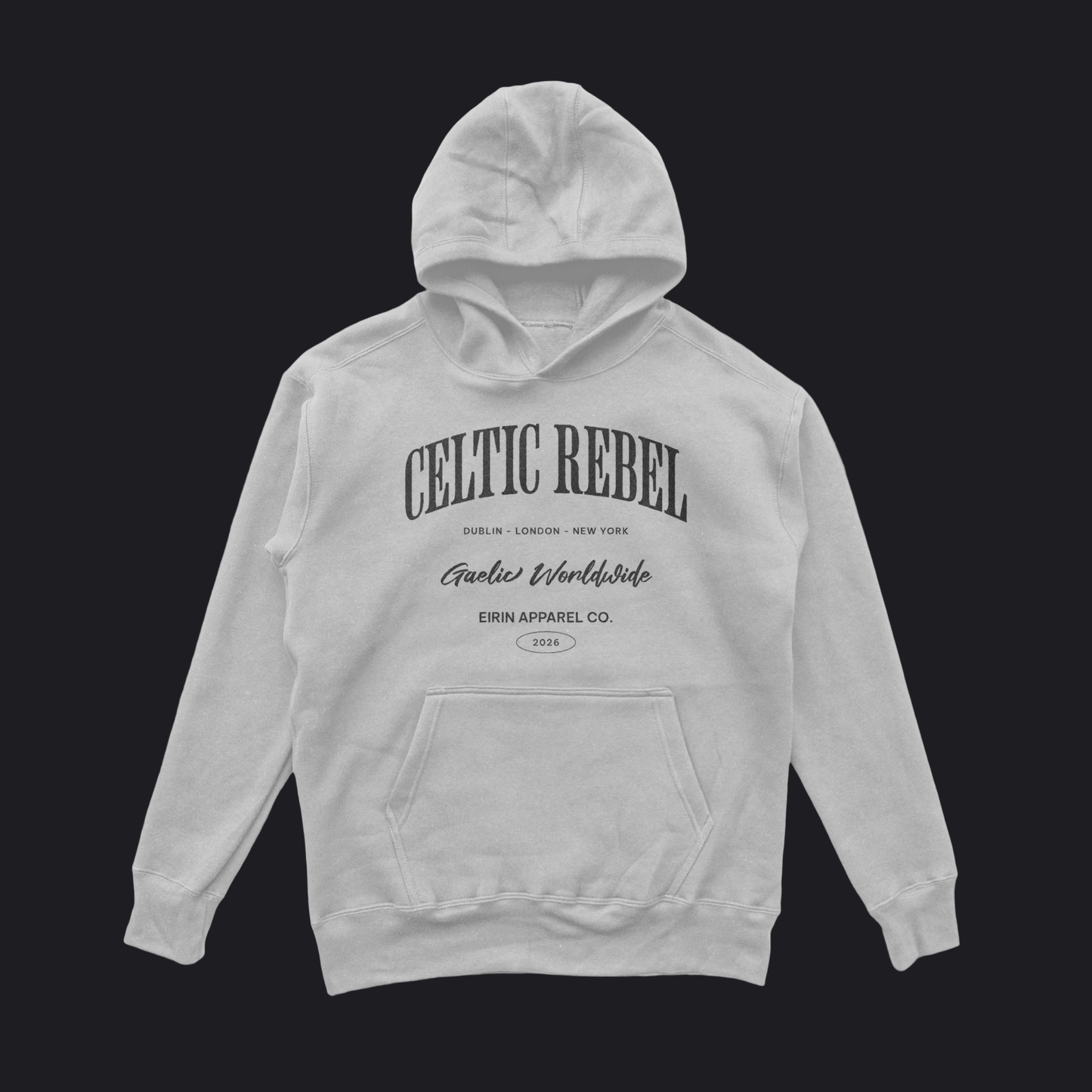 Eirin Apparel Men's Hoodie Ash / S Men's 'Worldwide Celtic Rebel' Hoodie
