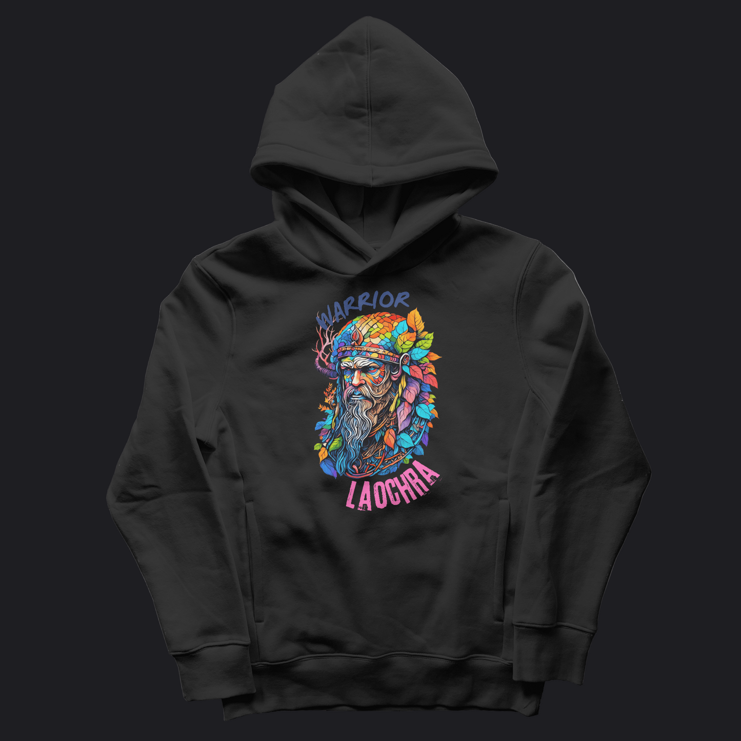 Eirin Apparel Men's Hoodie Black / S Men's Neon Celtic Warrior Laochra Hoodie