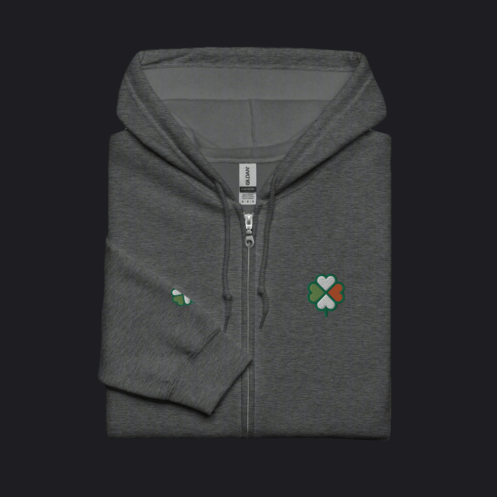 Eirin Apparel Men's Hoodie Dark Heather / S Men's Signature Hibernian Premium Zip Up Hoodie