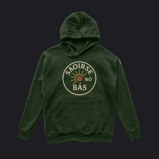 Eirin Apparel Men's Hoodie Forest Green / S Men's 'Freedom Or Death' Gaelic Hoodie