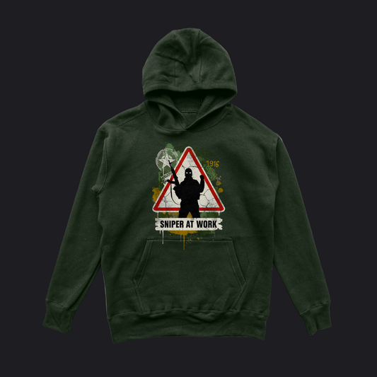 Eirin Apparel Men's Hoodie Forest Green / S Men's 'Sniper At Work' Irish Republican Hoodie