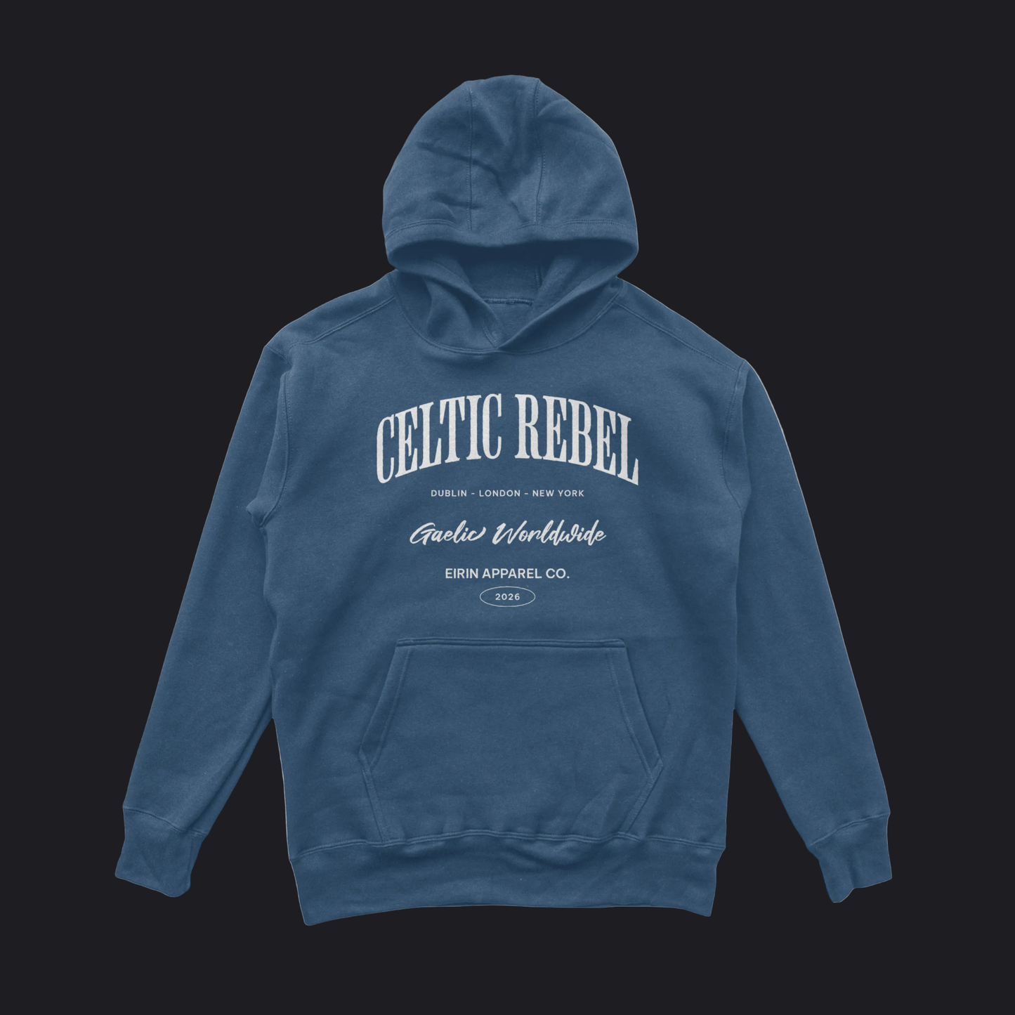 Eirin Apparel Men's Hoodie Indigo Blue / S Men's 'Worldwide Celtic Rebel' Hoodie