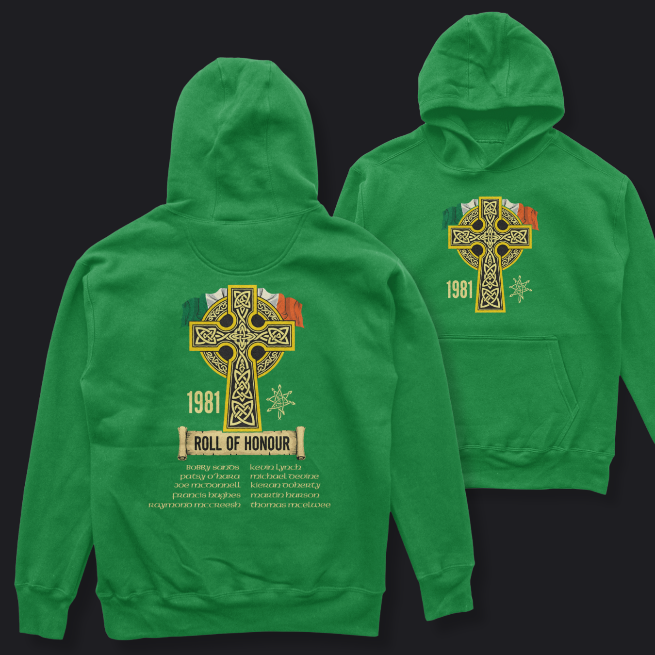 Eirin Apparel Men's Hoodie Irish Green / S Men's 1981 Roll Of Honour Hoodie