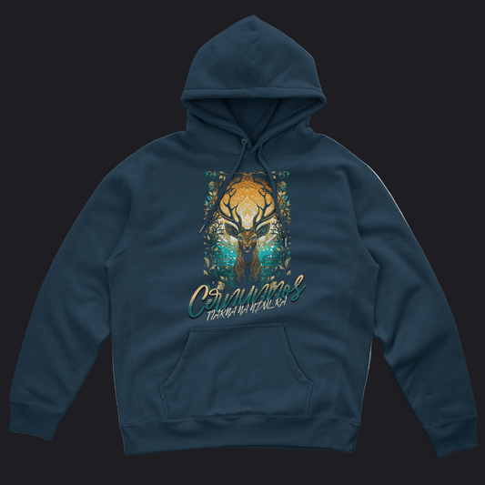 Eirin Apparel Men's Hoodie Men's Cernunnos Stag (Lord of Nature) Celtic Totem Hoodie