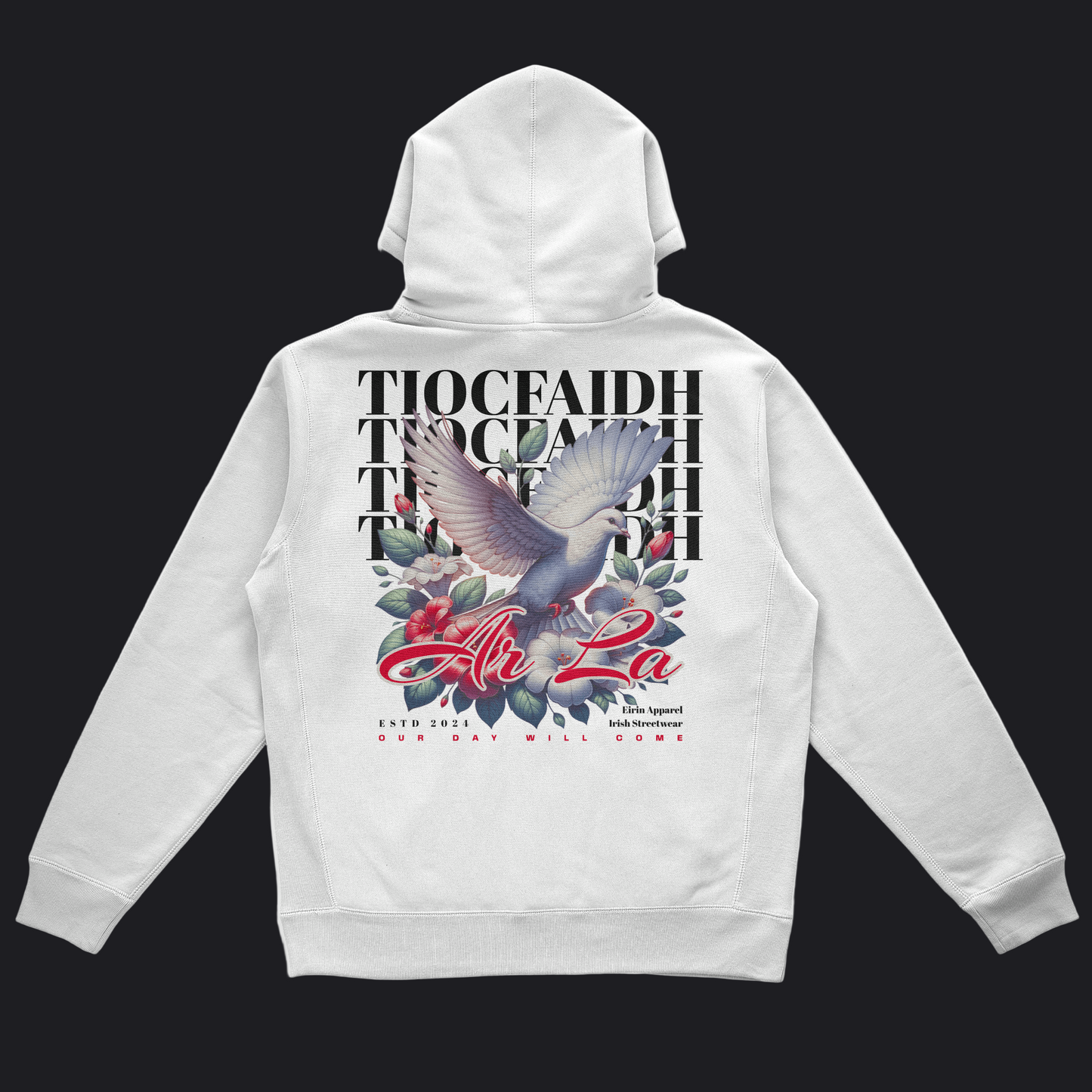 Eirin Apparel Men's Hoodie Men's Doves of Freedom White Hoodie