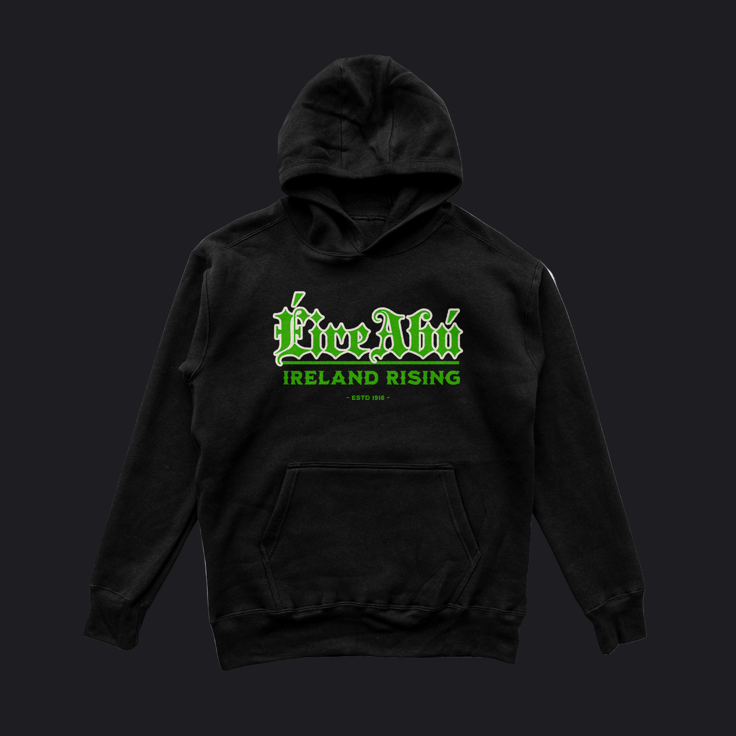 Eirin Apparel Men's Hoodie Men's 'Éire Abú' Gaelic Hoodie – Black Edition