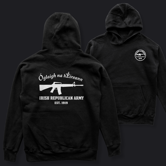 Eirin Apparel Men's Hoodie Men's Óglaigh na hÉireann Est. 1919 Black Hoodie