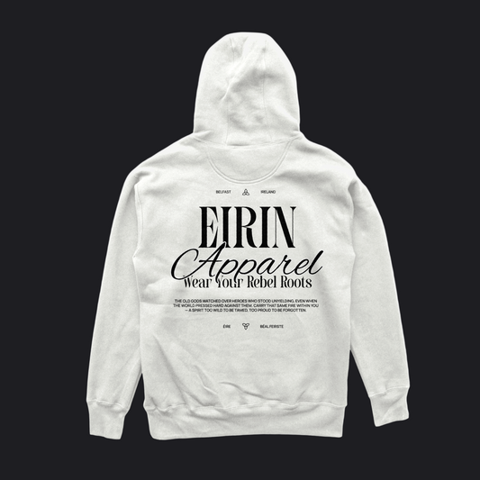 Eirin Apparel Men's Hoodie Men's Rebel Roots Supersoft Hoodie - Black on White