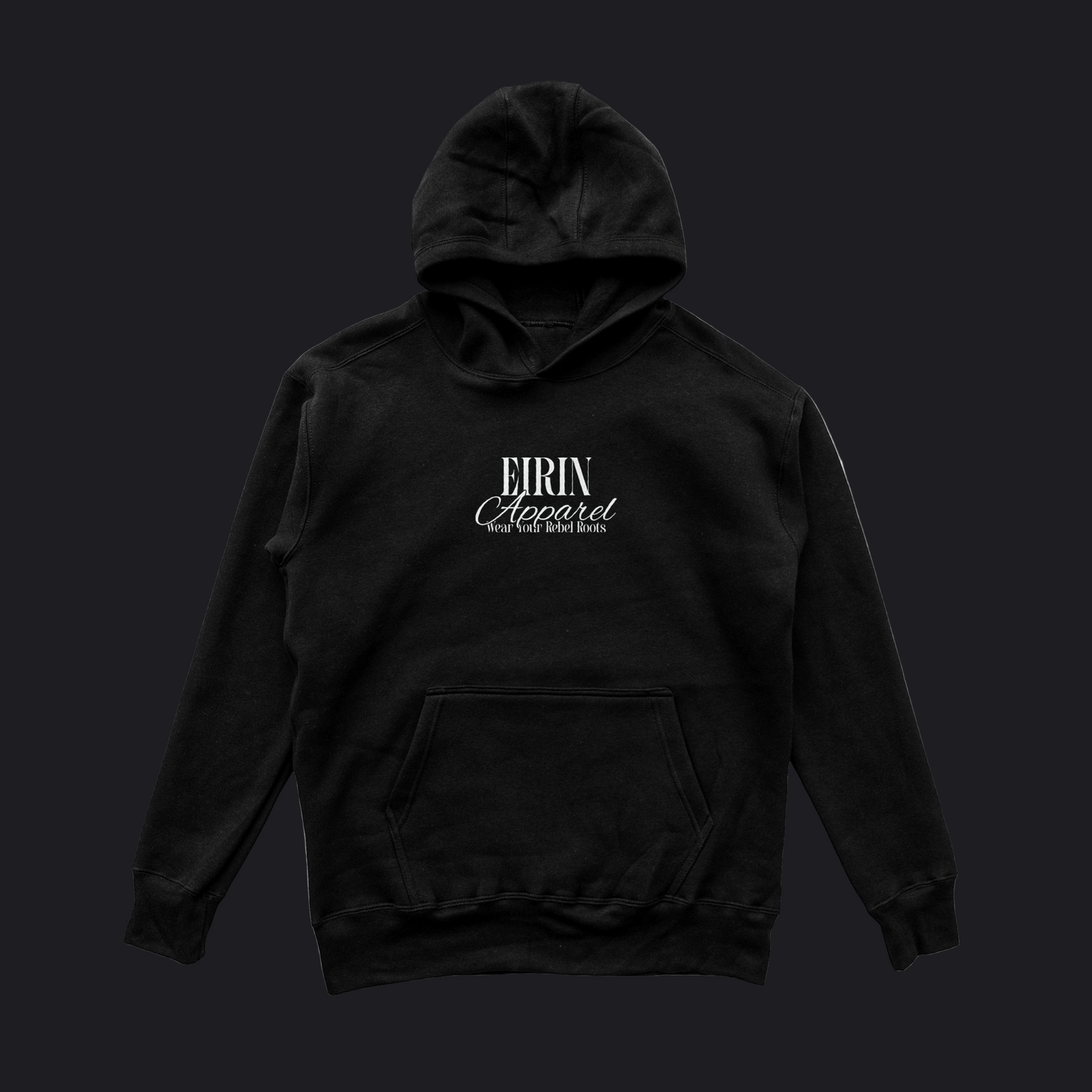 Eirin Apparel Men's Hoodie Men's Rebel Roots Supersoft Hoodie - White on Black