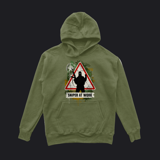 Eirin Apparel Men's Hoodie Military Green / S Men's 'Sniper At Work' Irish Republican Hoodie
