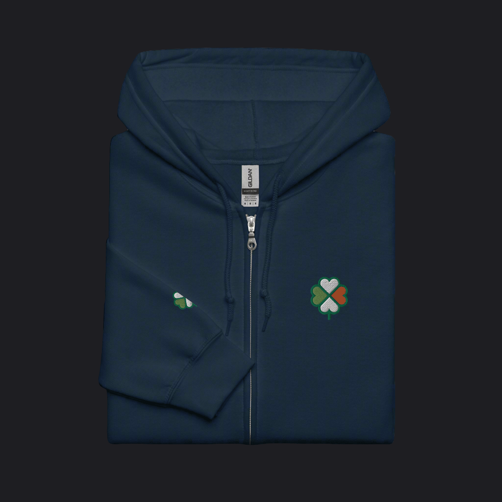 Eirin Apparel Men's Hoodie Navy / S Men's Signature Hibernian Premium Zip Up Hoodie