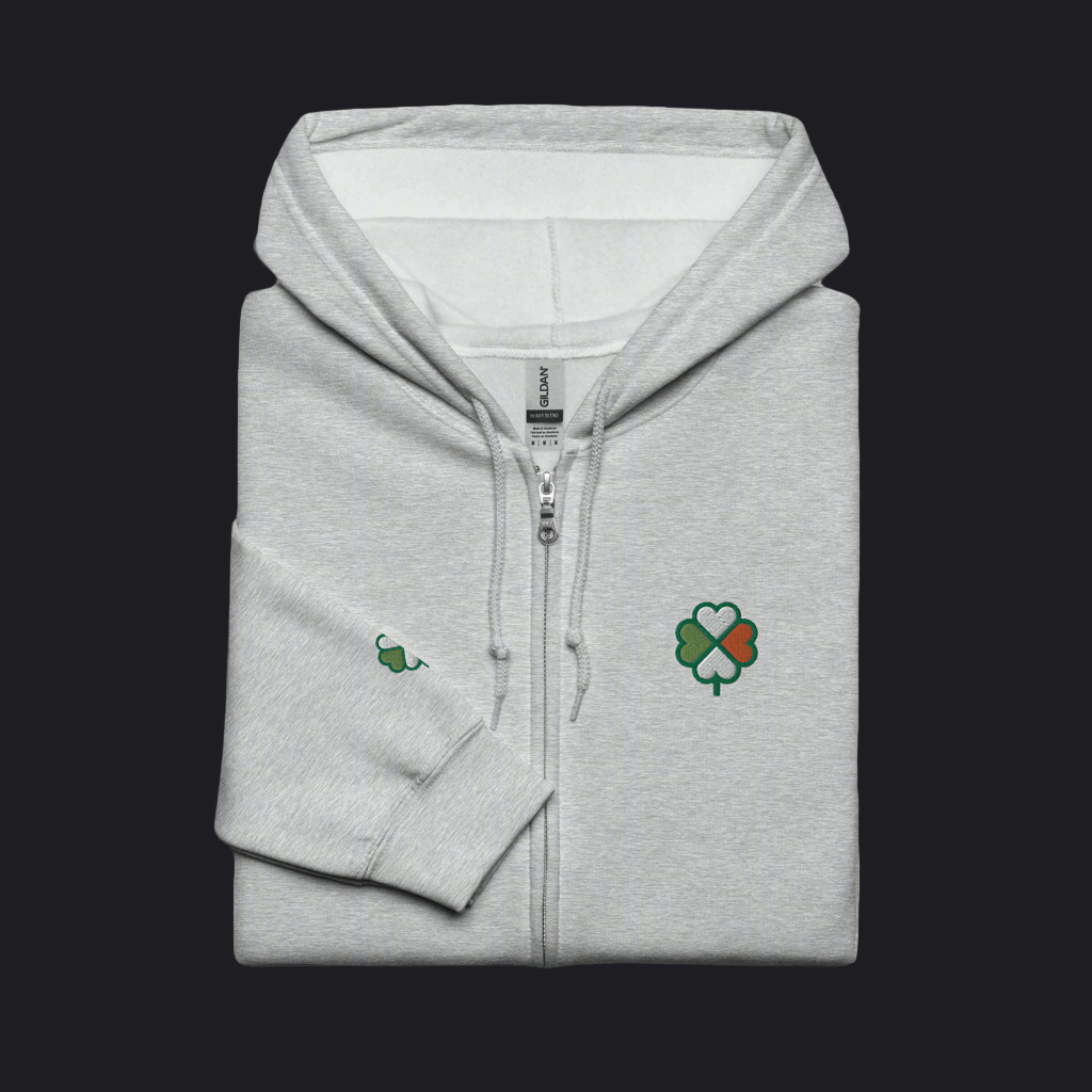 Eirin Apparel Men's Hoodie Sport Grey / S Men's Signature Hibernian Premium Zip Up Hoodie