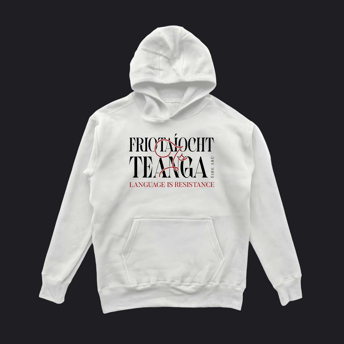 Eirin Apparel Men's Hoodie White / S Men’s 'Language Is Resistance' Gaelic Hoodie