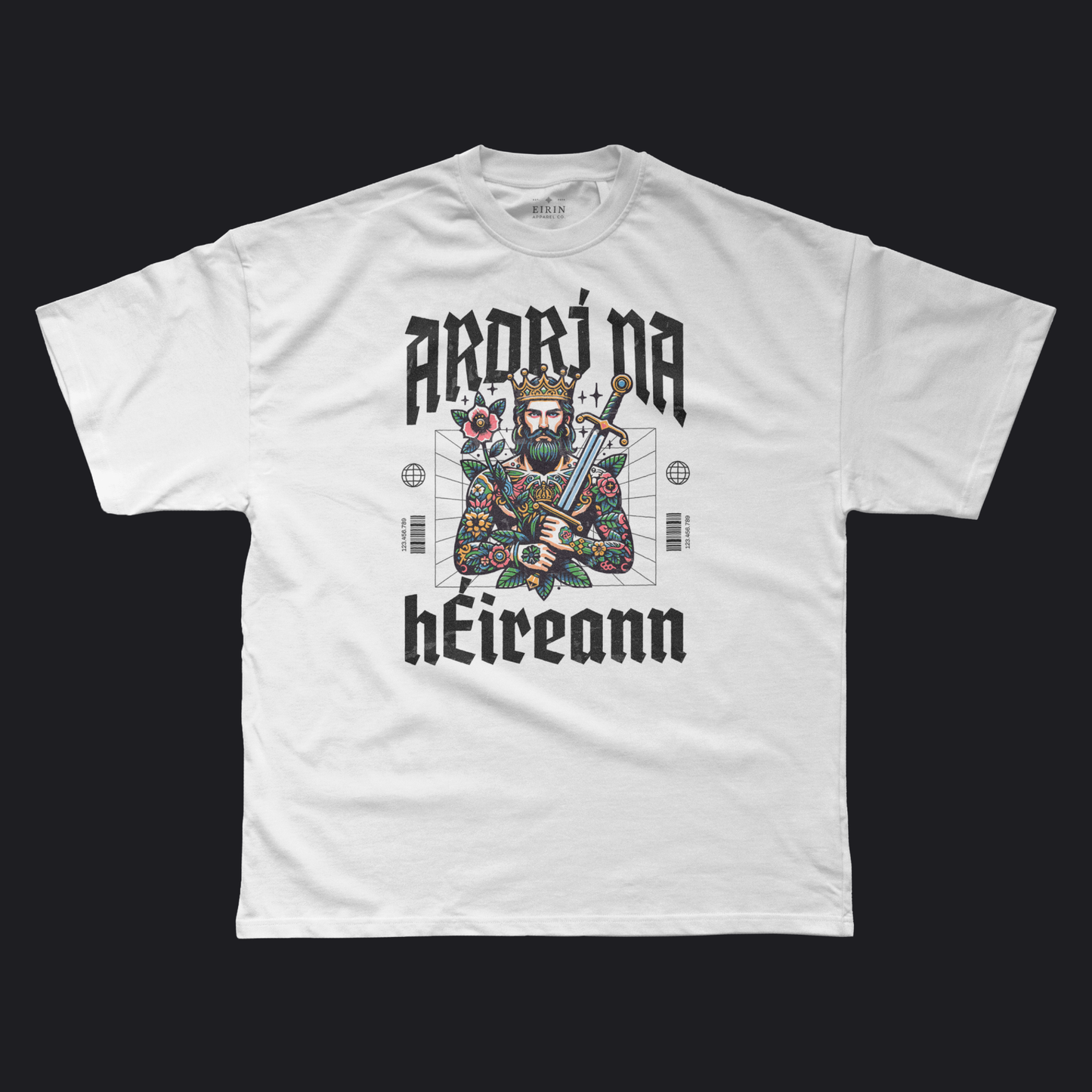 Eirin Apparel Men's T-Shirt Ash / S Men's 'High King Of Ireland' Gaelic T-Shirt