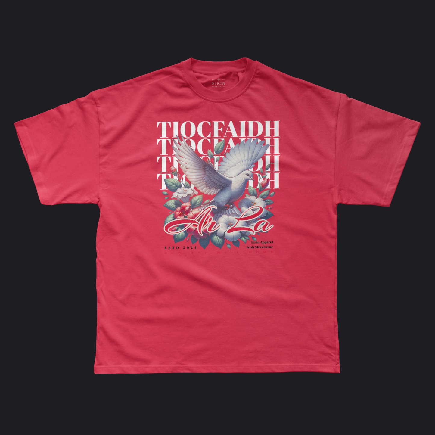Eirin Apparel Men's T-Shirt Cardinal / S Men's Doves of Freedom Gaelic T-Shirt