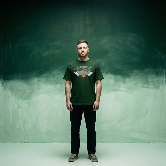 Eirin Apparel Men's T-Shirt Forest Green / S 'Paddystinian – Rebels Without Borders' T-Shirt