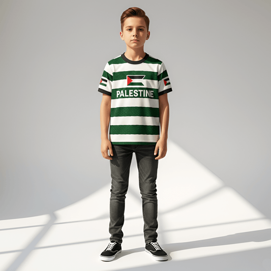 Eirin Apparel Men's T-Shirt Kids’ Celtic FC Palestine Jersey – 2025 Hope & Unity Edition
