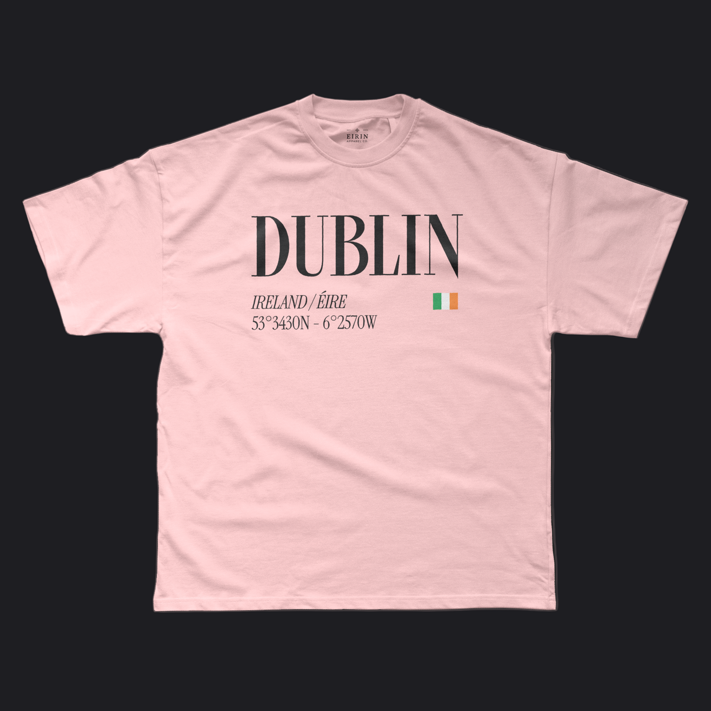 Eirin Apparel Men's T-Shirt Light Pink / S Men's Dublin 53°N/6°W T-Shirt