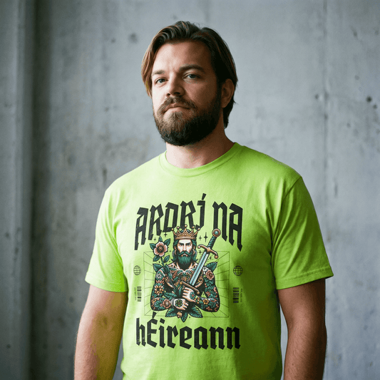Eirin Apparel Men's T-Shirt Lime / S 'High King Of Ireland' Gaelic T-Shirt