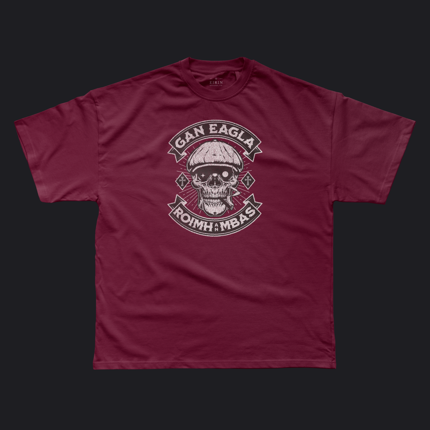 Eirin Apparel Men's T-Shirt Maroon / S Men's 'Without Fear Of Death' Gaelic T-Shirt