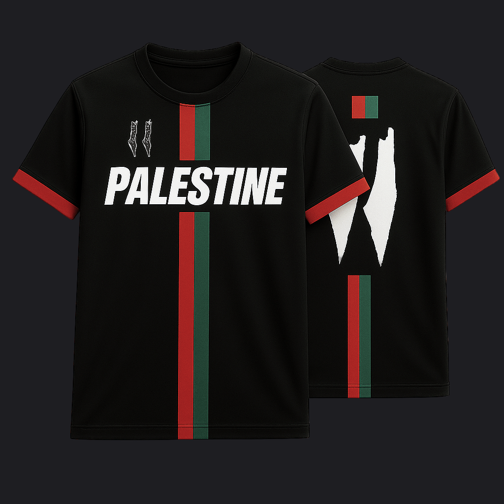 Eirin Apparel Men's T-Shirt Men’s Black Palestine Stripe Jersey