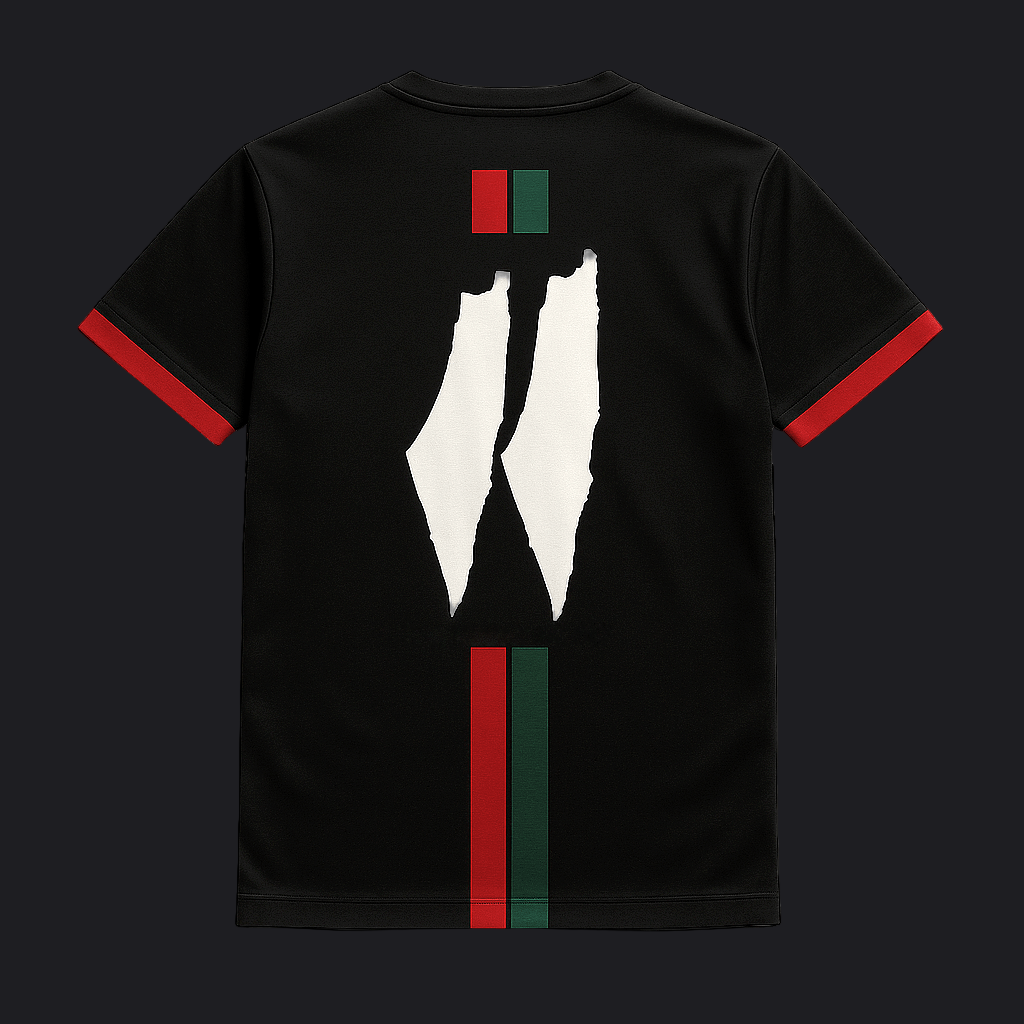 Eirin Apparel Men's T-Shirt Men’s Black Palestine Stripe Jersey