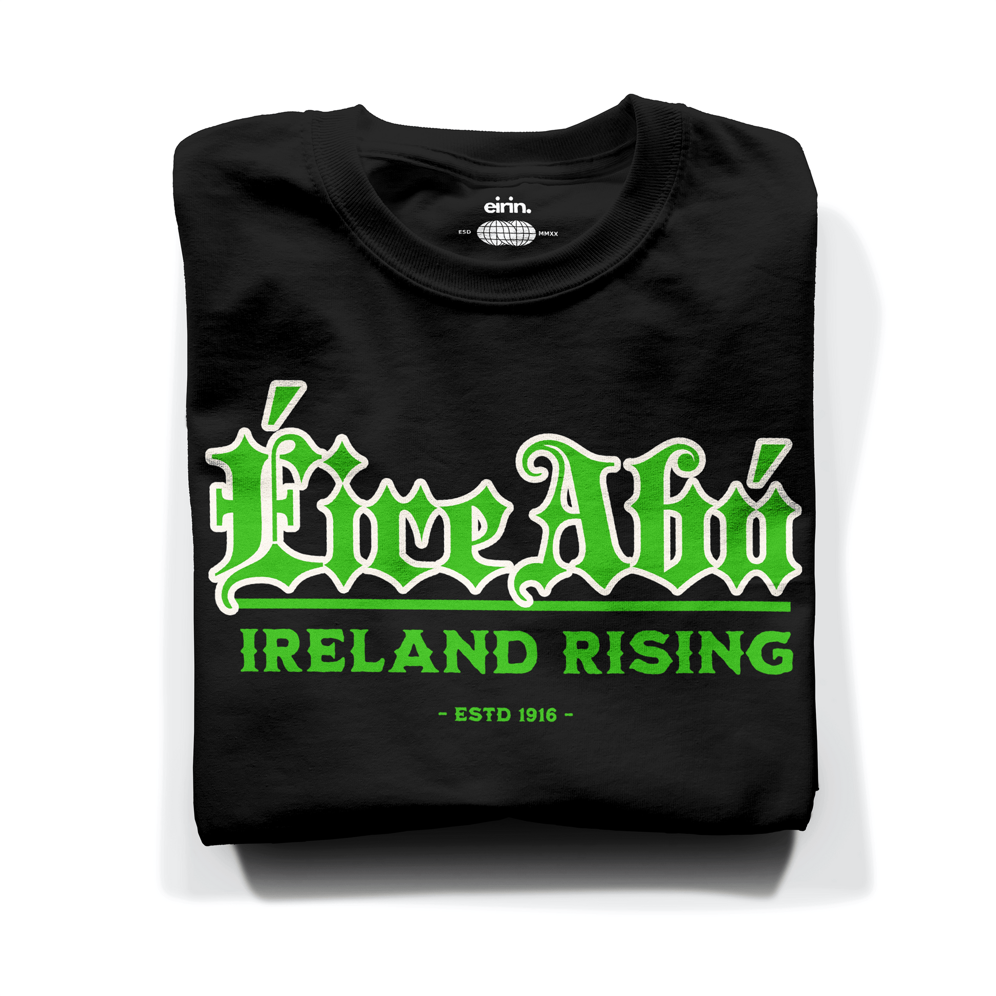 Eirin Apparel Men's T-Shirt Men's 'Éire Abú' Gaelic T-Shirt – Black Edition