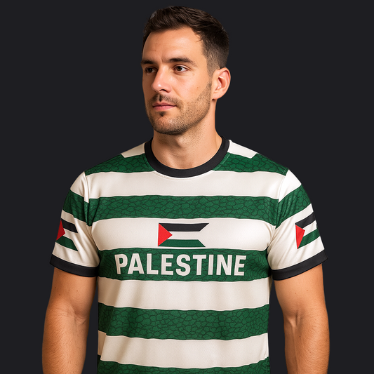 Eirin Apparel Men's T-Shirt Men’s Green Brigade Celtic Palestine Jersey