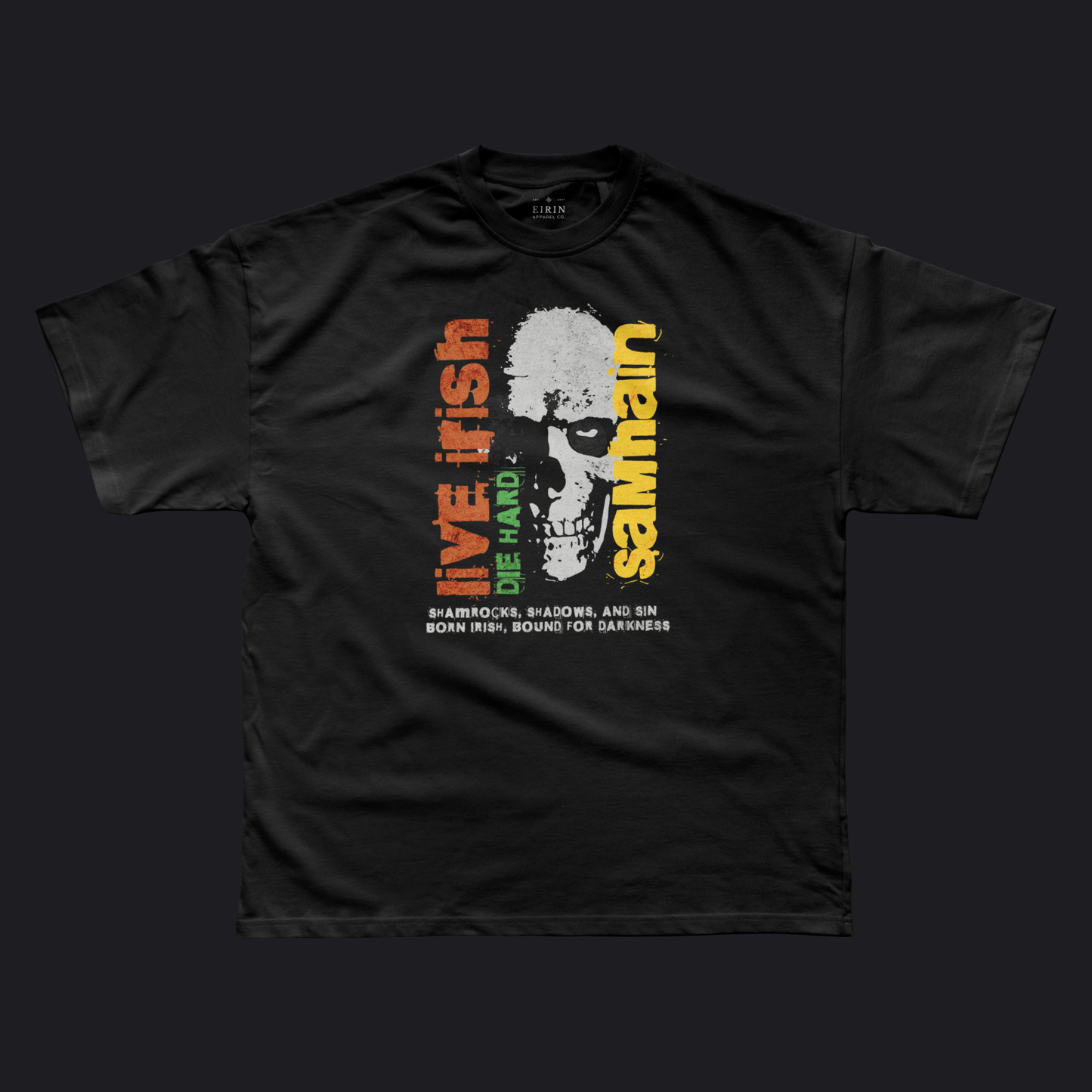 Eirin Apparel Men's T-Shirt Men's 'Live Irish, Die Hard' Samhain T-Shirt